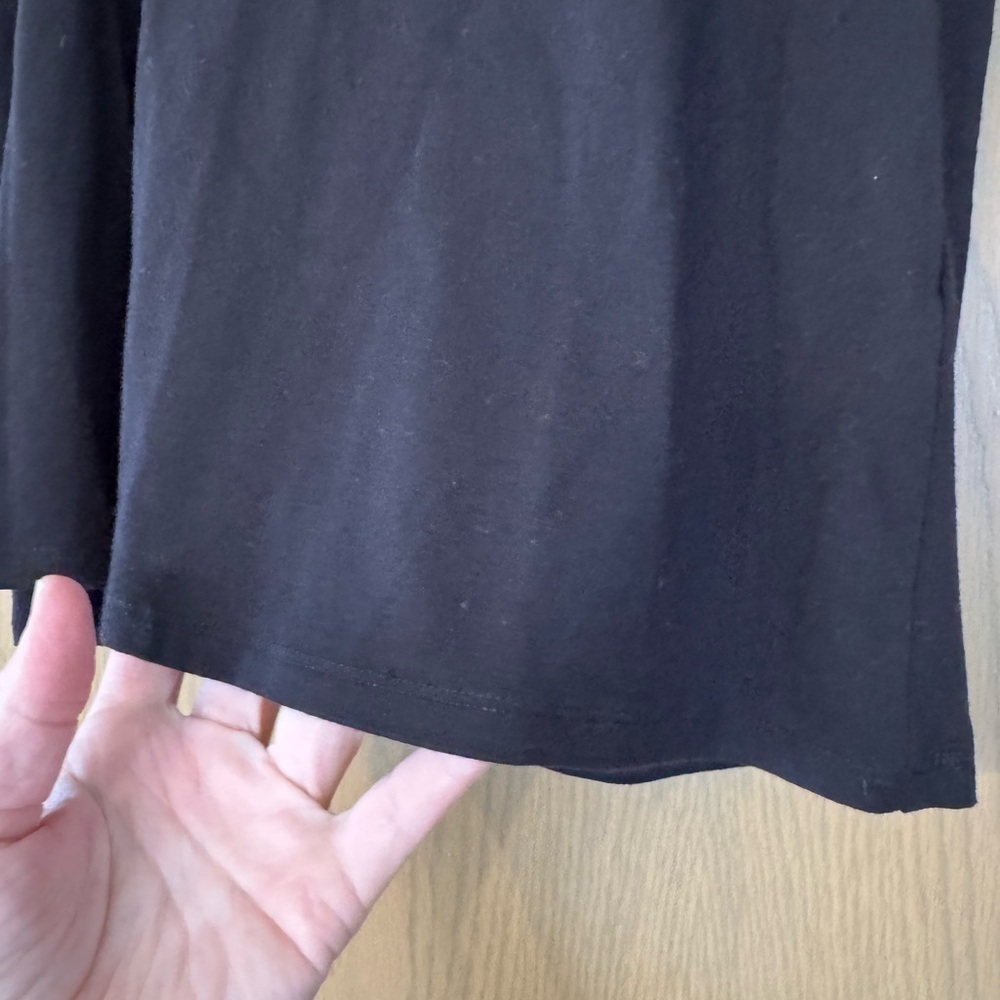 NWT Tahari Black Puff Sleeve Tee Dual Fabric Viscose Blend / medium - Picture 4 of 10